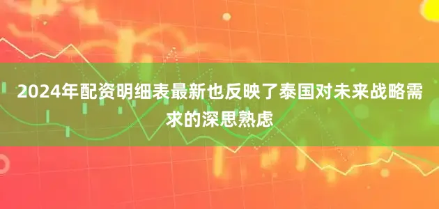 2024年配资明细表最新也反映了泰国对未来战略需求的深思熟虑