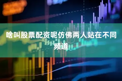 啥叫股票配资呢仿佛两人站在不同频道